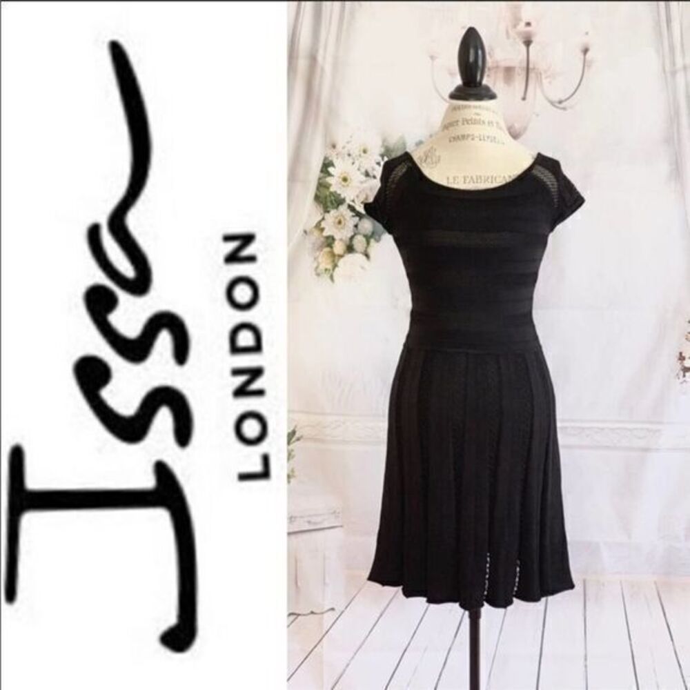 ISSA LONDON Little Black Knit Mini Dress SMALL